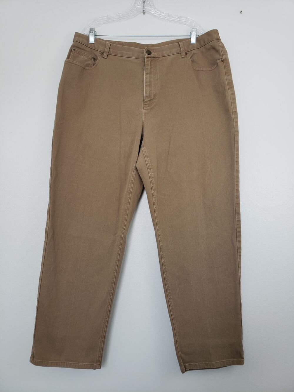 Vintage Lauren Jeans Co. Ralph Lauren Womens Plus Jeans Size 18W Beige Stretch